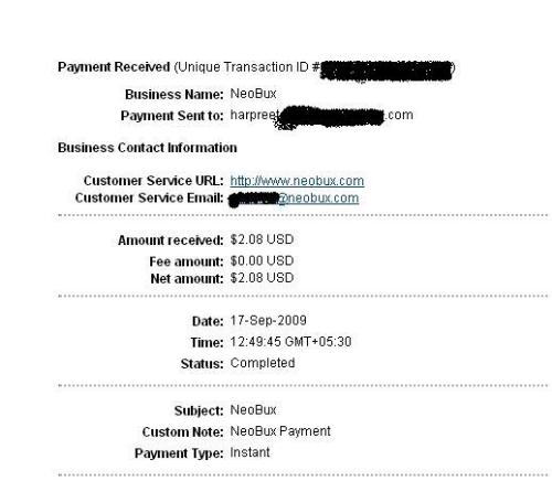 Payment proof-neobux - Here is the payment proof of neobux. Its my first payout. If you want to join then the link in my profile.