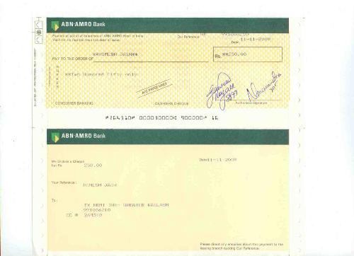 My first cheque - This is my first cheque which i received from online work...