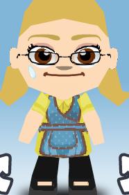 My own impression of me in cafe world - This is what I think I would look like in cafe world.