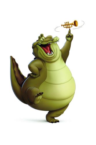 gator - the trumpet playing gator from Princess and the Frog