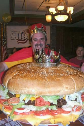 Giant Hamburger - A 'Burger king!'