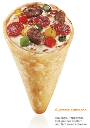 Cone pizza - A cone pizza