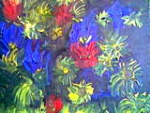 Flowers in Oil - One of my many oil paintings.
