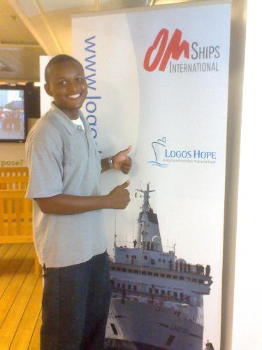 Killing Time. - This was on the Logos Hope.... A Christian ship that sails the world distributing books.  Location: Georgetown, Guyana, South America