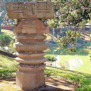 stone relic - A stone relic at a park in Assam, India.