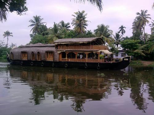 Houseboat - Nice houseboat on the river in Kerala, India. Tourist just loves it!