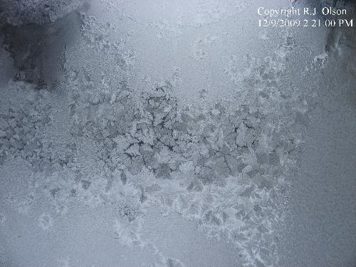 Ice crystals - A cool looking "field" of ice formed on my window.