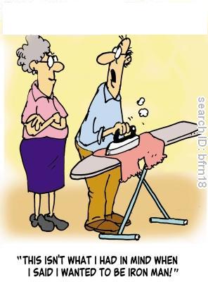 Ironing - Ironing is a drudgery as can be seen here