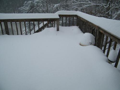 Losing my deck! - Here's some snow for ya. I went out on the deck and it went over the tops of my snow boots!
