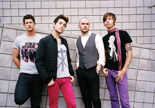afi - A newer photo of AFI, with Jade and Davey in colorful pants.
