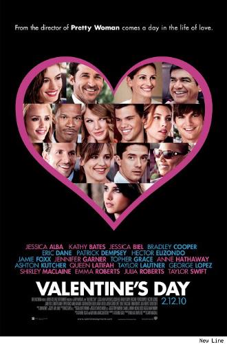 v day poster - a poster featuring the cast of valentine's day