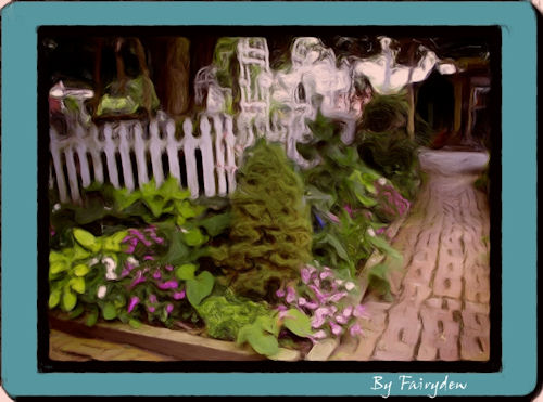 Photo Alter - Photo alter created from a photograph using Corel software, http://smalldogs2.com/FairydewArt