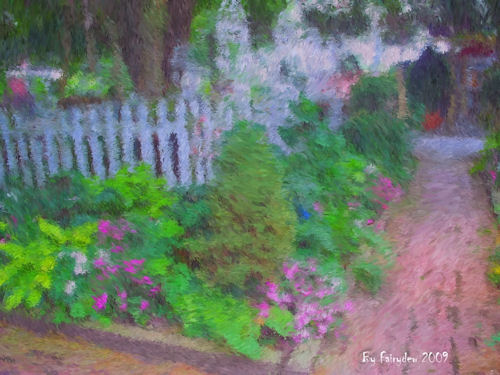 Photo Alter - Photo alter created from a photograph using Corel software, impressionist painting, http://smalldogs2.com/FairydewArt