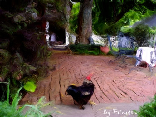Photo Alter - Photo alter created from a photograph using Corel software, classical oil painting, http://smalldogs2.com/FairydewArt