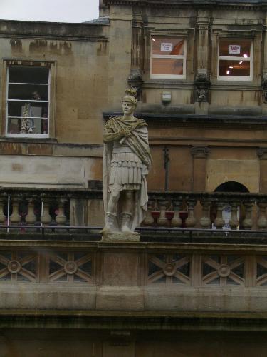 Roman Soldier - Statue 4 - This is the final soldier statue i photographed at the only working roman bath in Europe - in Bath town, England.