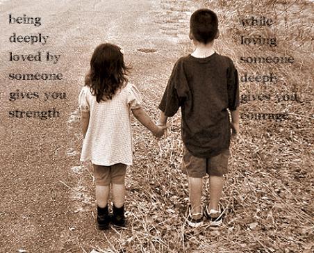 children - two kids holding hands