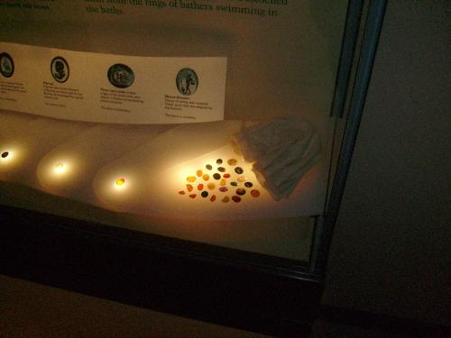 Gemstones - Well this were displayed at the roman baths in Bath. It is supposed that each gemstone had a different beneficial effect on the person that wore them.