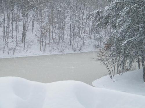 Our Lake - So serene and peaceful. This is what snow is all about, at least once you're too old to have a good romp in it.