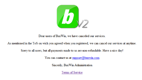 Buxwin is a SCAM!!! - Another ptc who turned out to be a scam. Poor investors....