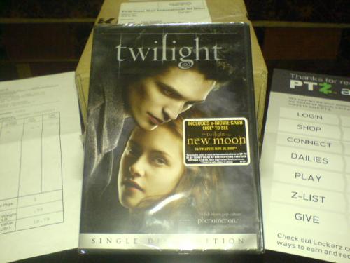 My Twilight DVD - I just got my Twilight DVD from Lockerz today.
