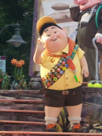 UP float - the Boy Scout from UP on a parade float