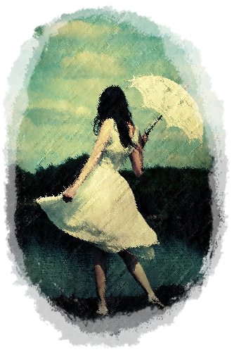 rain girl - girl enjoying the rain