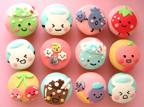 cuteness - adorable decorated mini-cupcakes