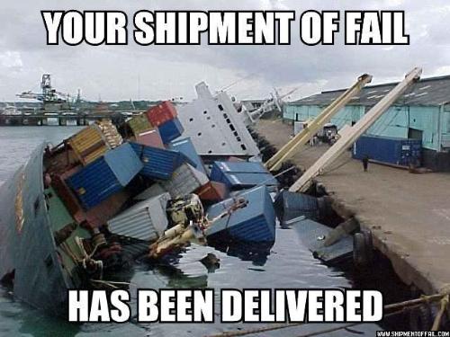 fail! - Your shipment of fail is all set to be delivered on on december 22nd, 2012,