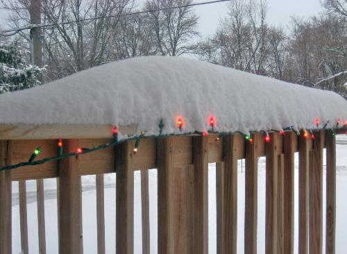 So Pretty - A beautiful Christmas scene on my front patio. So Pretty - A beautiful Christmas scene on my front patio.