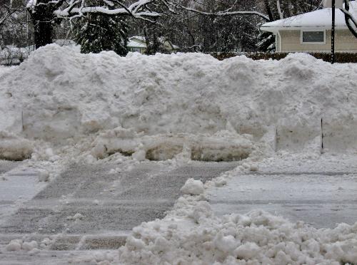 Mountain of snow - At the end of my driveway here in Minnesota. The 5th worst winter storm for Minnesota so far.
