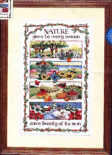 This is what I'm working on - The four seasons cross stitch