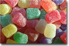 drops - Fruit-flavored jelly gun drop candy
