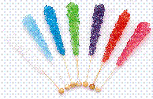 rock - Colorful sugar rock candy on sticks