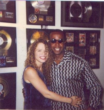 Me and MC Hammer - MC Hammer came into the radio station where I worked as a DJ assistant, and we interviewed him in the studio, then I took a picture with him :-)