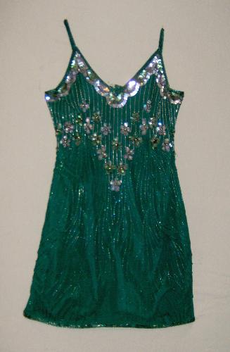 green dress - green party dress