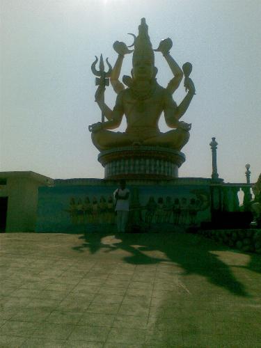 Lord Shiva - Hi,  This is the image of lord shiva at a temple at Ghatkesar( hyderabad,A.P,India).He is considered as one of the most powerful god and is said to grant boon when asked in devotion.  He looks awesome in the picture.Right?  Thanks Sailaja