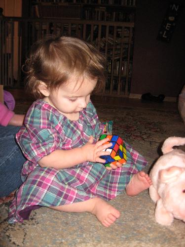 Savanna & Rubik - She loved moving the sections around. Savanna & Rubik - She loved moving the sections around.
