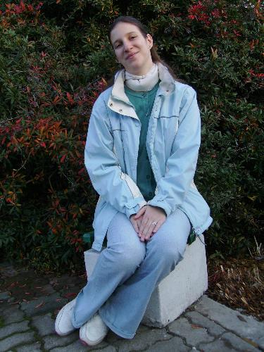 Girlfriend posing - Girlfriend posing as this was an attempt to take a good quality photo, with a natural background in the back.