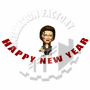 Happy New Year  - 3d Happy New Year Lady