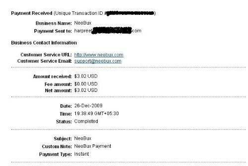 neobux second payment - My neobux second payment details...