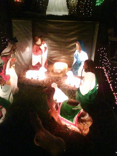Nativity Scene - A Christmas Light Nativity Scene