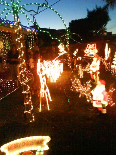christmas lights display - One of the many lights displays at christmas time in local homes
