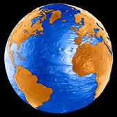 globe - globe with black background