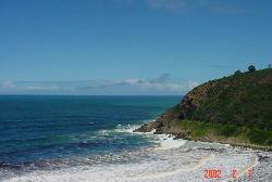 the ocean from the road - Was traveling in South Africa and this is a pic we took of the ocean from the road.