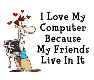 net buddies - computer and friends