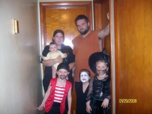 our family on Halloween 09 - myself, husband an children