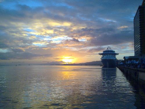 Waterfront - I love sunsets, so I photographed this one at the Hyatt's waterfront.