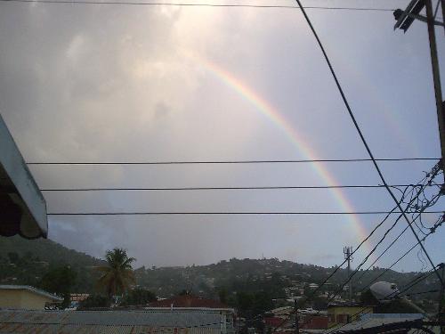 two rainbows! - Seeing two rainbows in the sky is a common thing here.