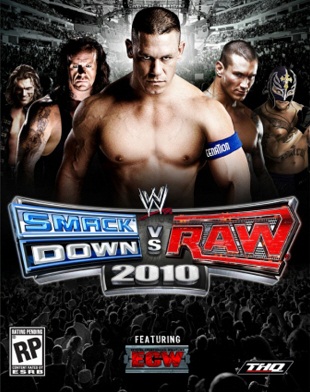 Smack Down vs Raw 2010 - this the artwork of the new smackdown vs raw 2010 game box