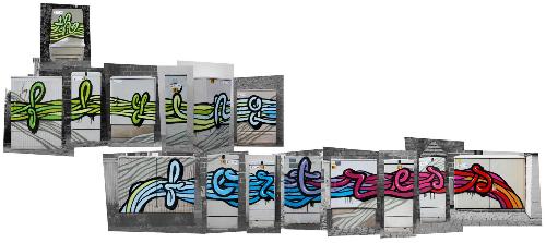 Flying fortress Art - This is a collection of power boxes across a city, all painted by Flying Fortress, a german graff artist.